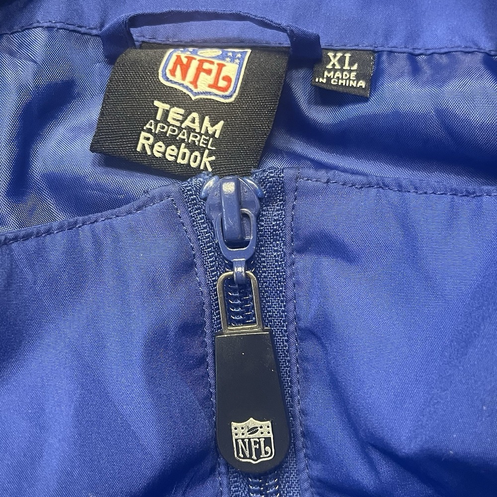 New York Giants Football Reebok SI NFL Team Apparel Jacket X-Large Windbreaker - Picture 8 of 10